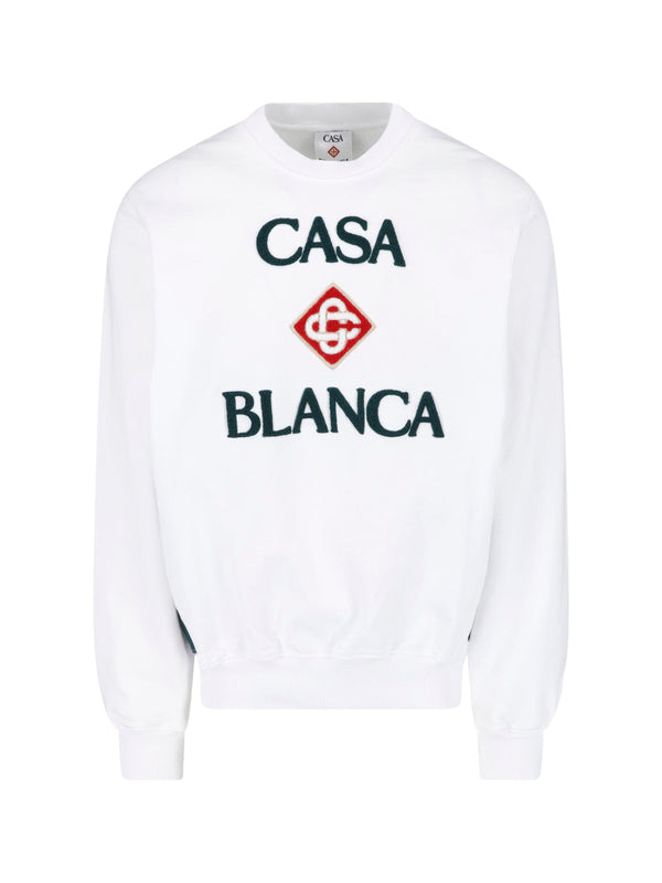 Casablanca 100% Organic Cotton sweatshirt in white