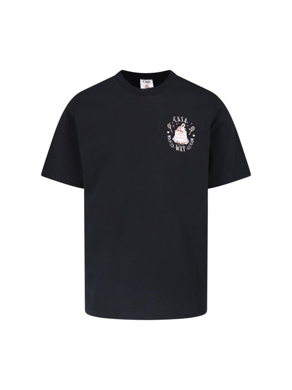 Casablanca 100% Organic Cotton t-shirt in black