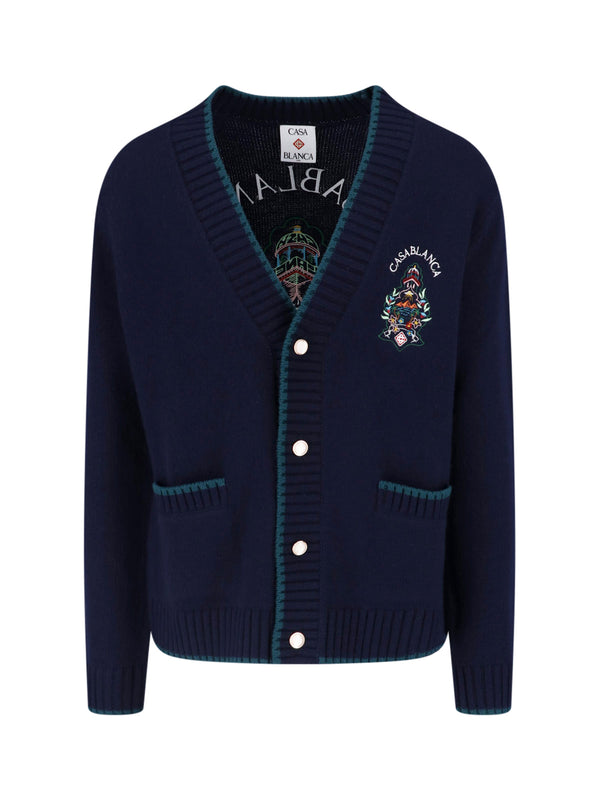 Casablanca 90% Wool cardigan in navy