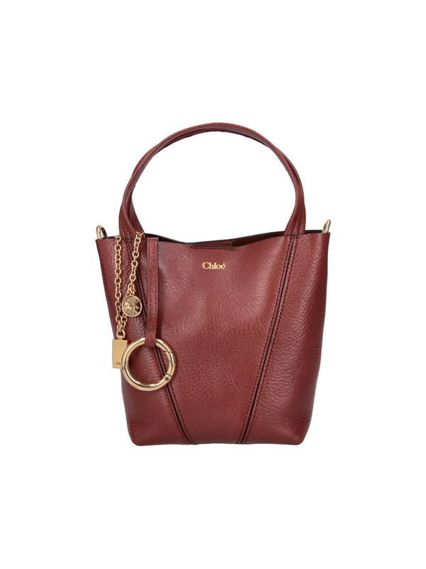 Chloè 100% Cow Leather shoulder bag in burgundy