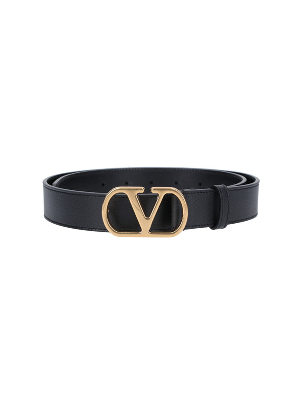 Valentino Garavani 100% Calf Leather belt in black