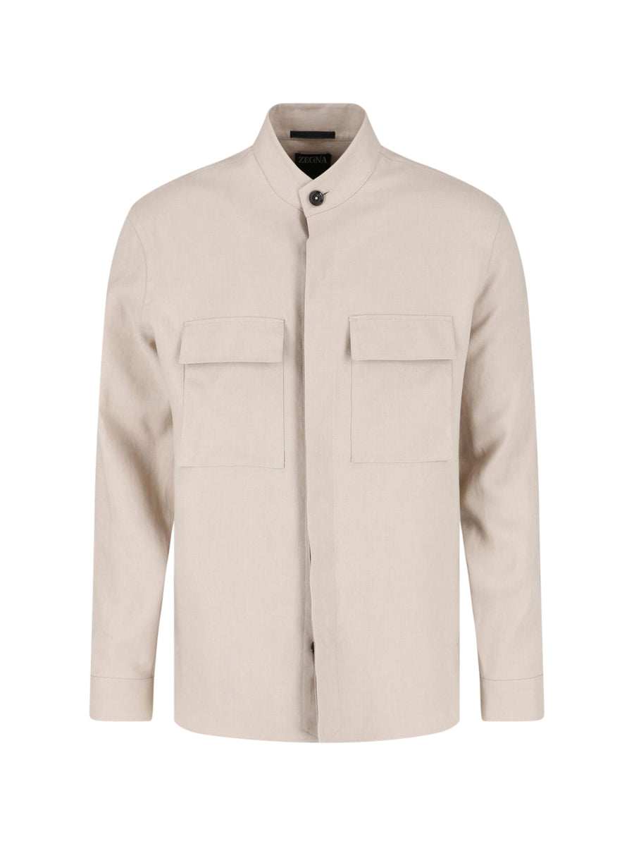 Zegna 100% Linen shirt in beige