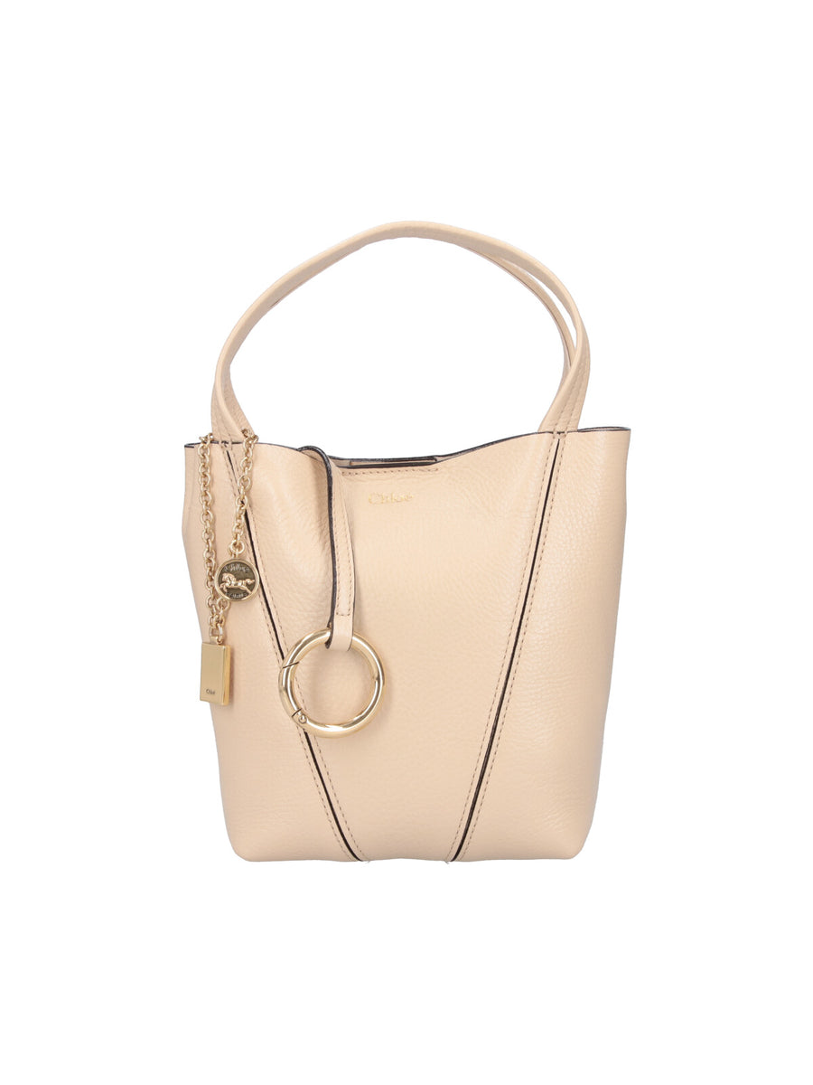 Chloè 100% Cow Leather shoulder bag in beige