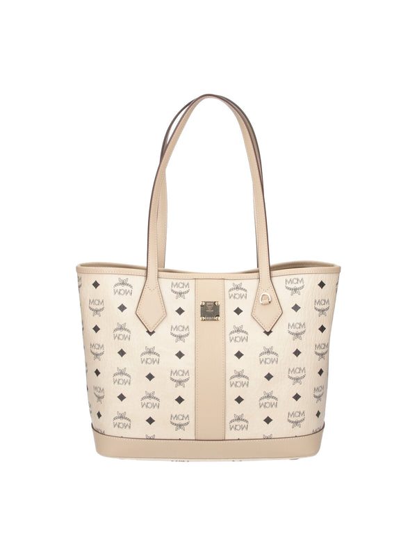MCM 65% Polyurethane tote bag in beige