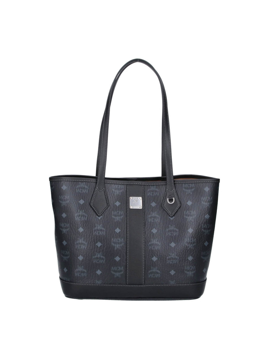 MCM 65% Polyurethane tote bag in black