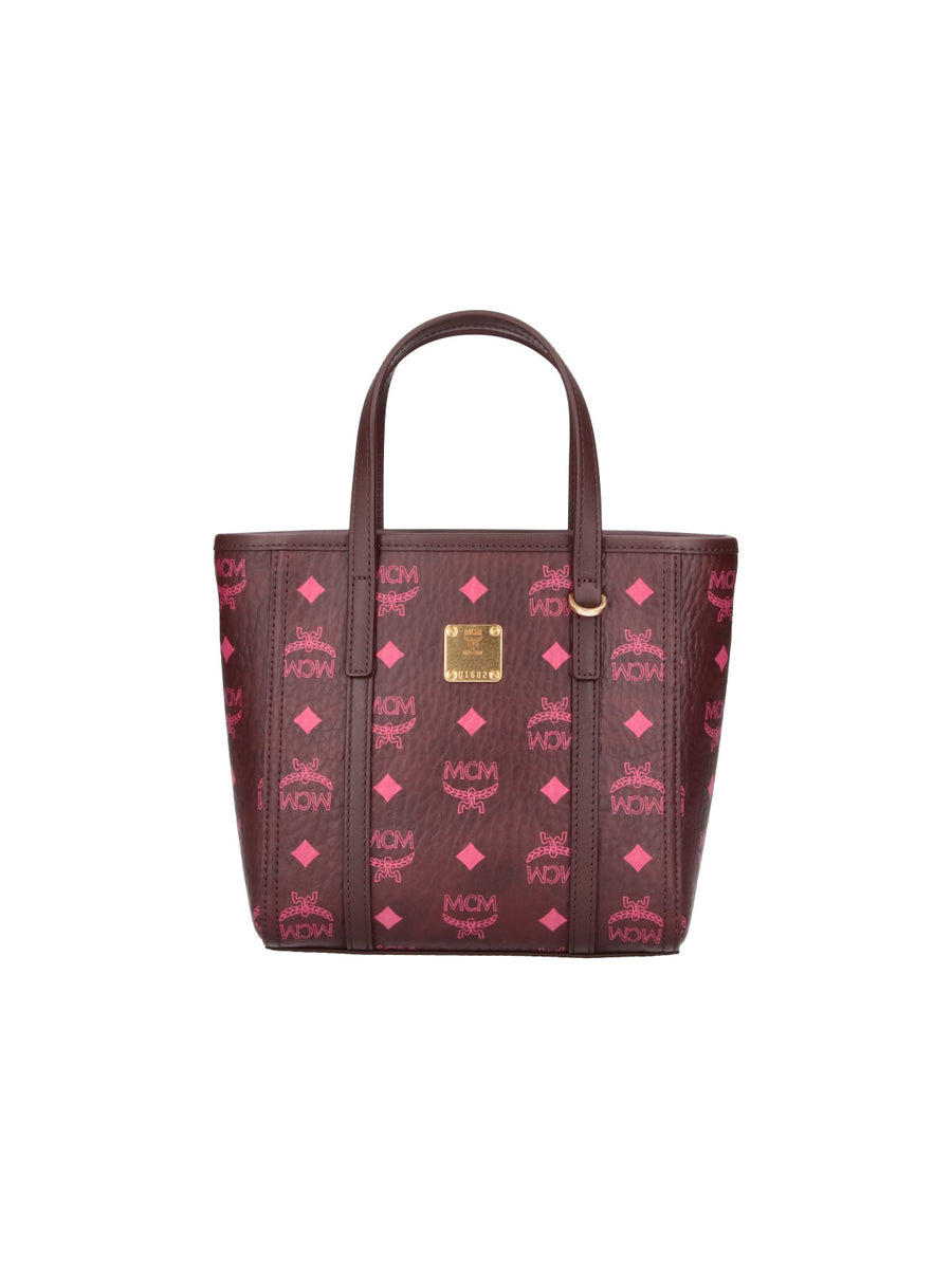 MCM 63% Polyurethane tote bag in brown
