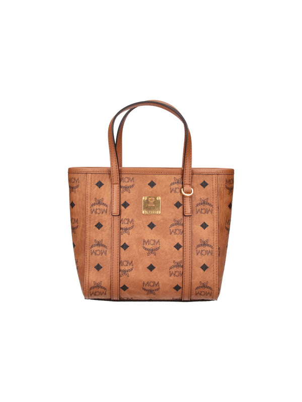 MCM 63% Polyurethane tote bag in brown