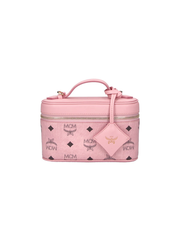 MCM 63% Polyurethane top handle bag in pink