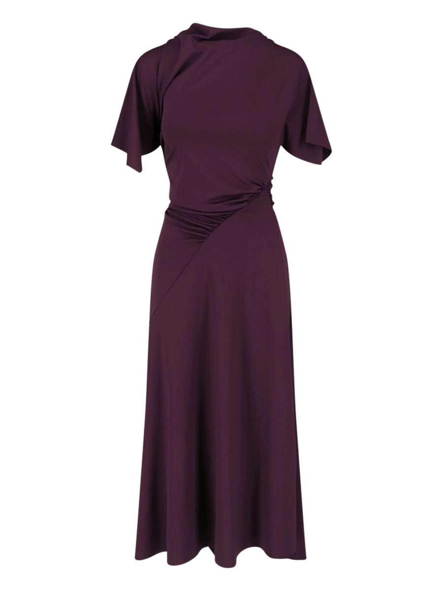 Victoria Beckham 92% Polyester dress in purple
