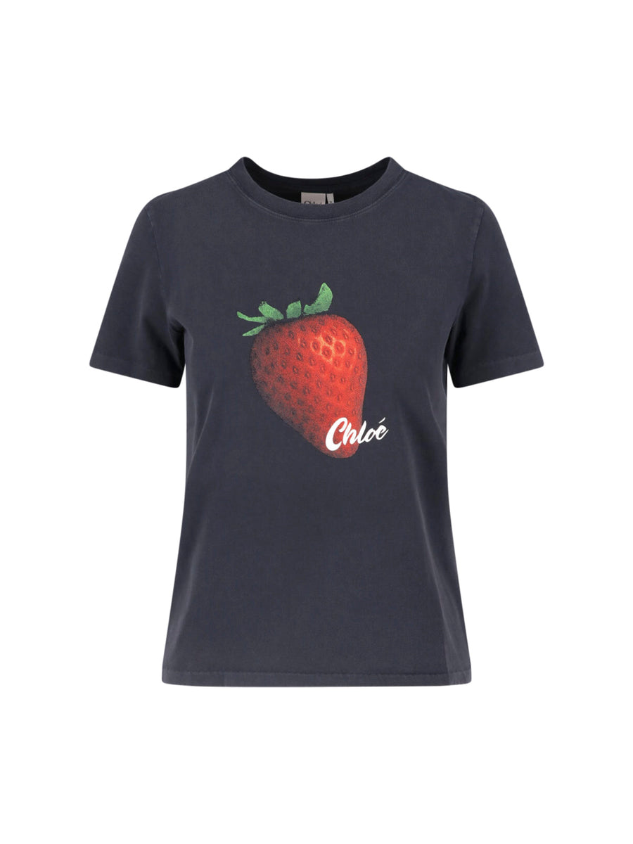 Chloè 100% Cotton t-shirt in black