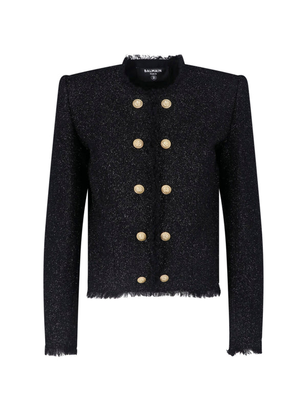 Balmain 59% Virgin Wool blazer in black