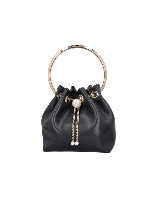 Jimmy Choo 57% Sheep Leather top handle bag in black