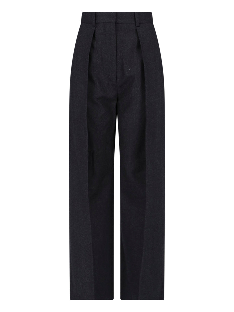 Victoria Beckham 100% Wool trousers in gray