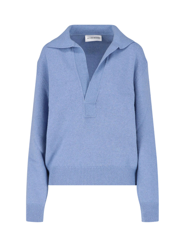 Victoria Beckham 70% Merino Wool sweater in blue