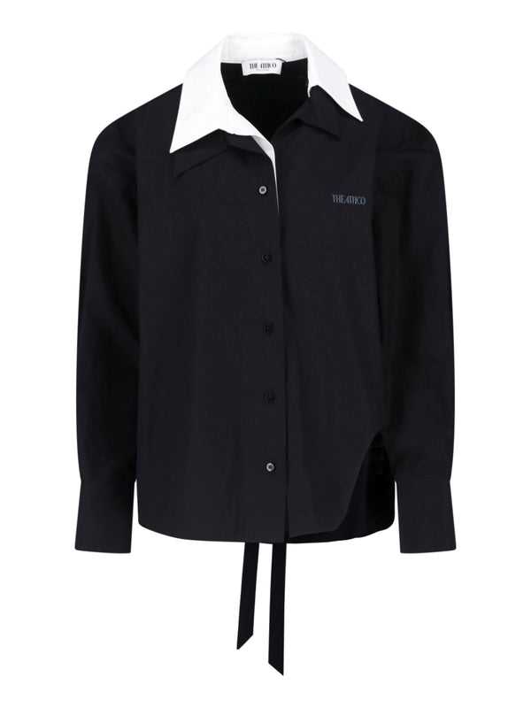 The Attico Cotton shirt in black