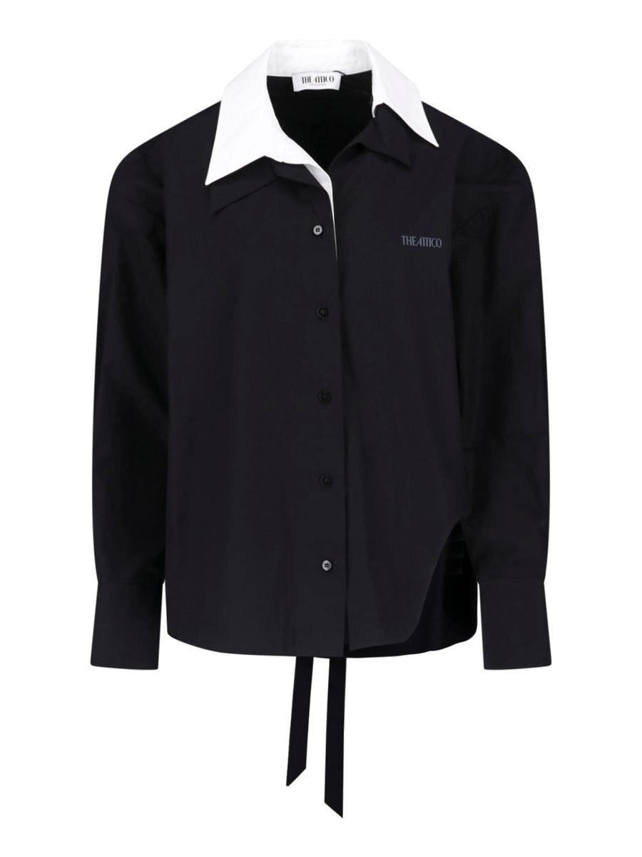 The Attico Cotton shirt in black