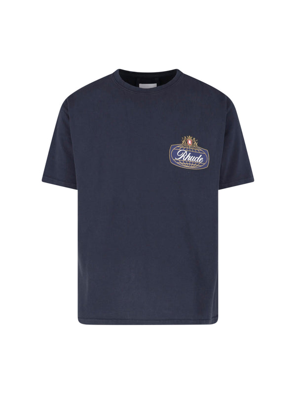 Rhude 100% Cotton t-shirt in navy