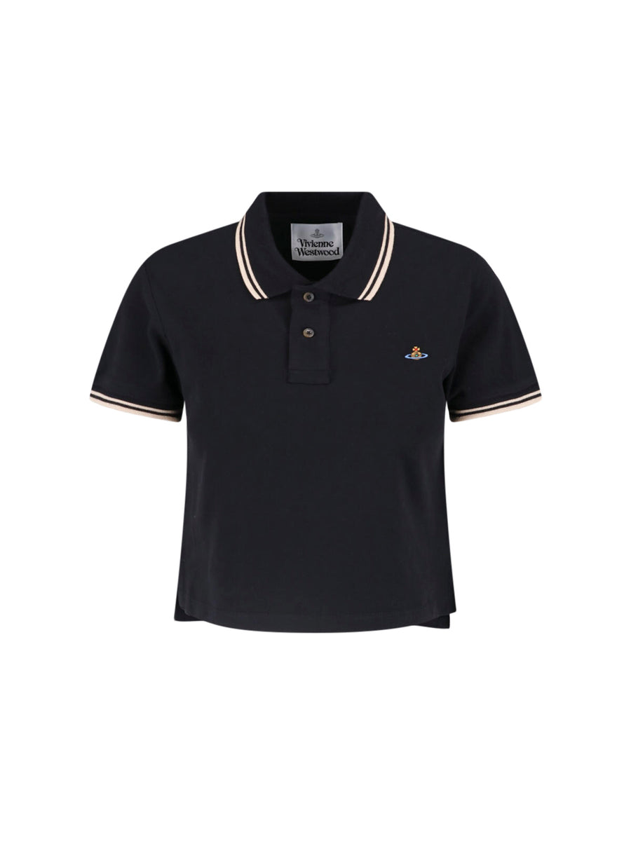 Vivienne Westwood 100% Cotton polo in black