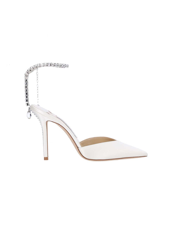 Jimmy Choo Outer: 100% Textile heel in white