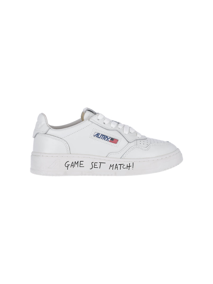 Autry Upper: 100% Cow Leather sneaker in white