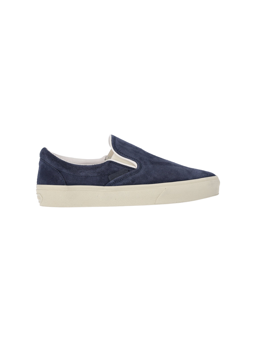 Tom Ford Upper: 100% Calf Leather sneaker in navy