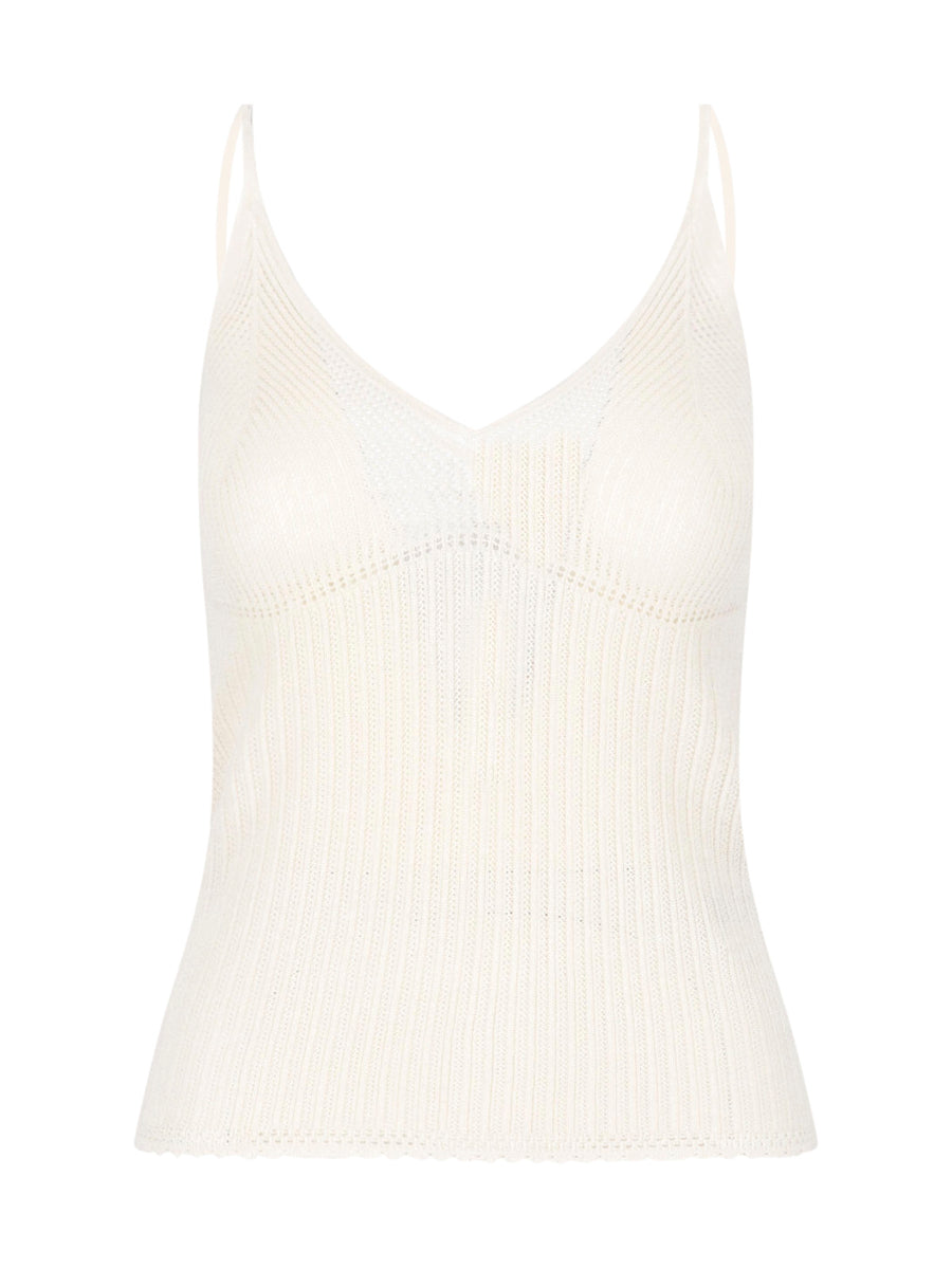 Isabel Marant 55% Silk tank top in white