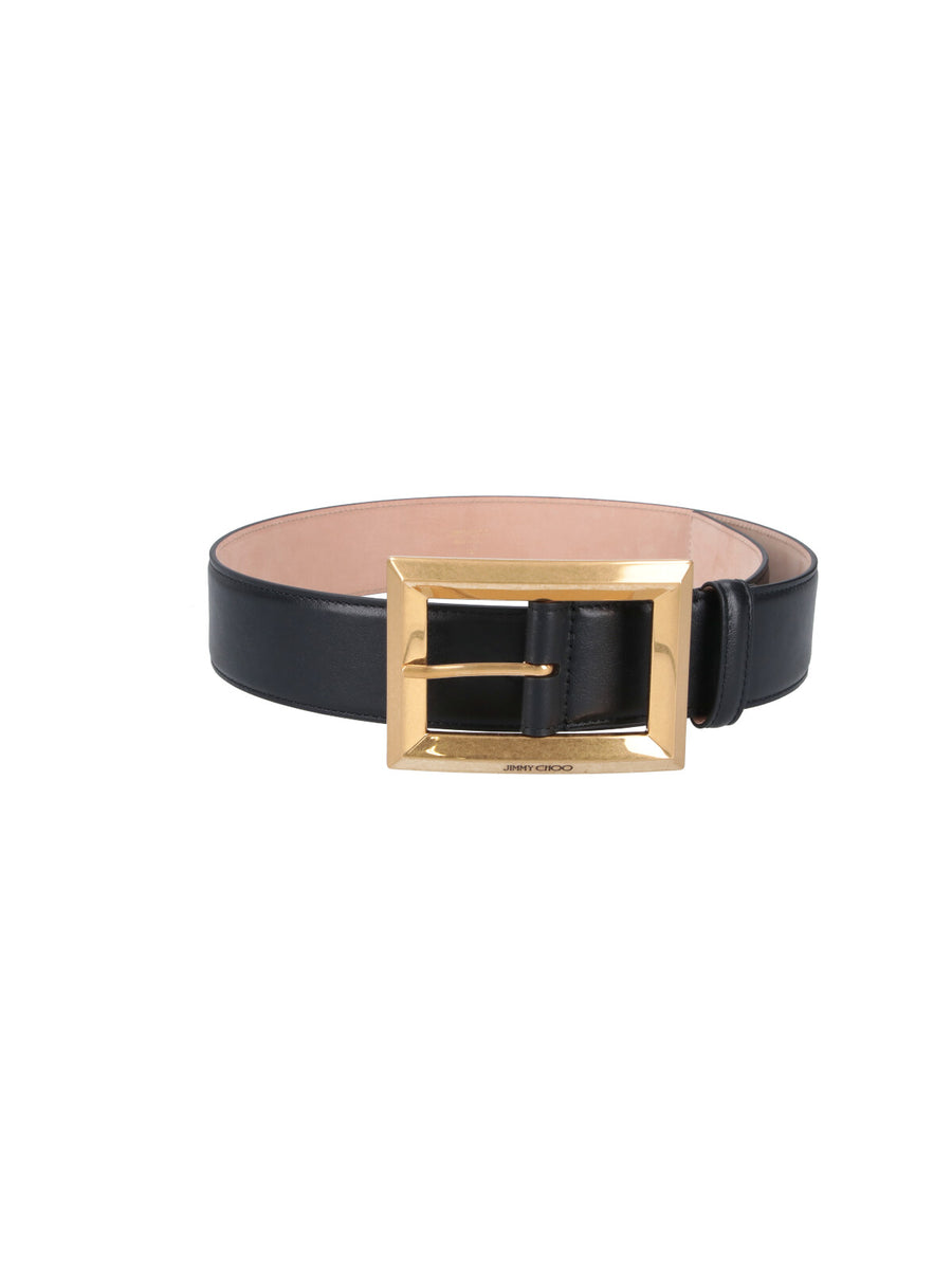 Jimmy Choo Outer: 80% Calf Leather belt in black