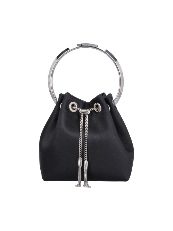 Jimmy Choo Outer: 80% Fabric bucket bag in black