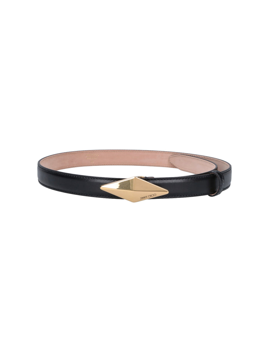 Jimmy Choo Clasp Outer: 90% Calf Leather belt in black