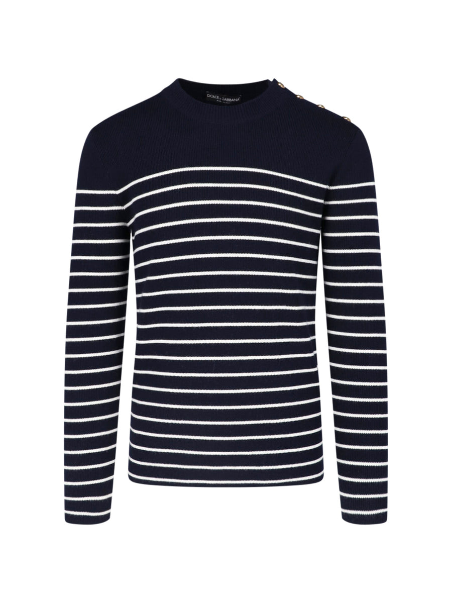 Dolce & Gabbana Jdvid 98% Virgin Wool sweater in navy