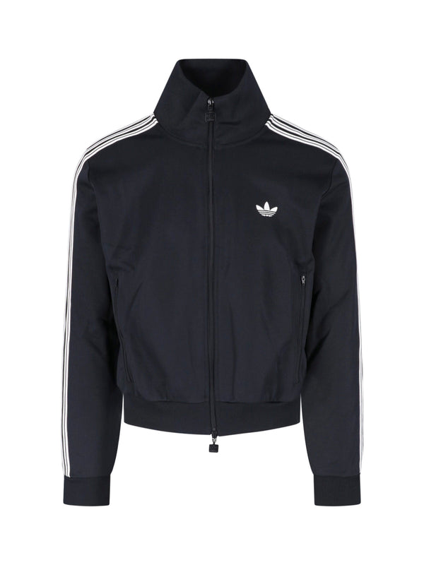 Adidas 52% Cotton-BCI/48% Recycled Polyester track jacket in black