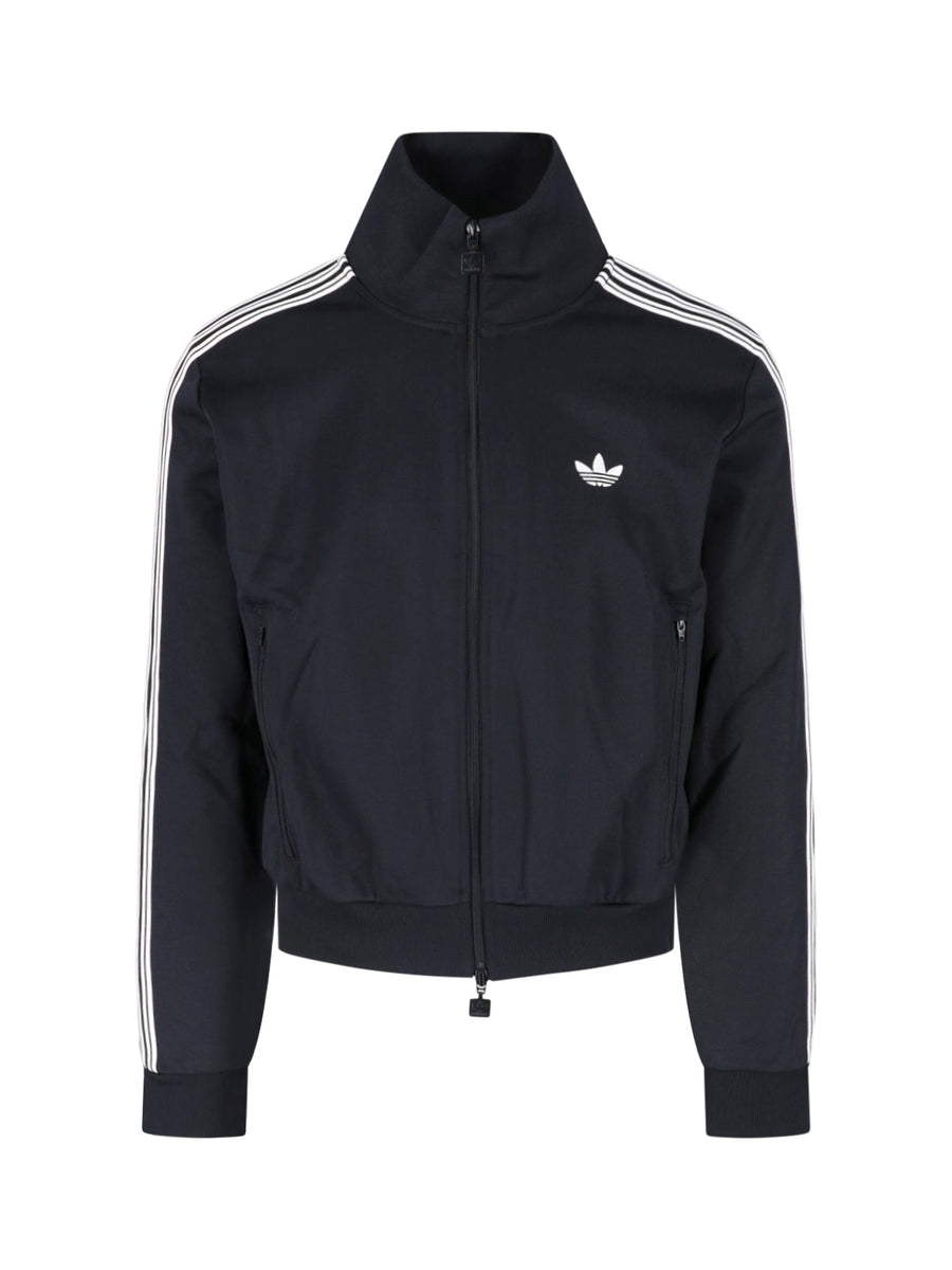 Adidas 52% Cotton-BCI/48% Recycled Polyester track jacket in black