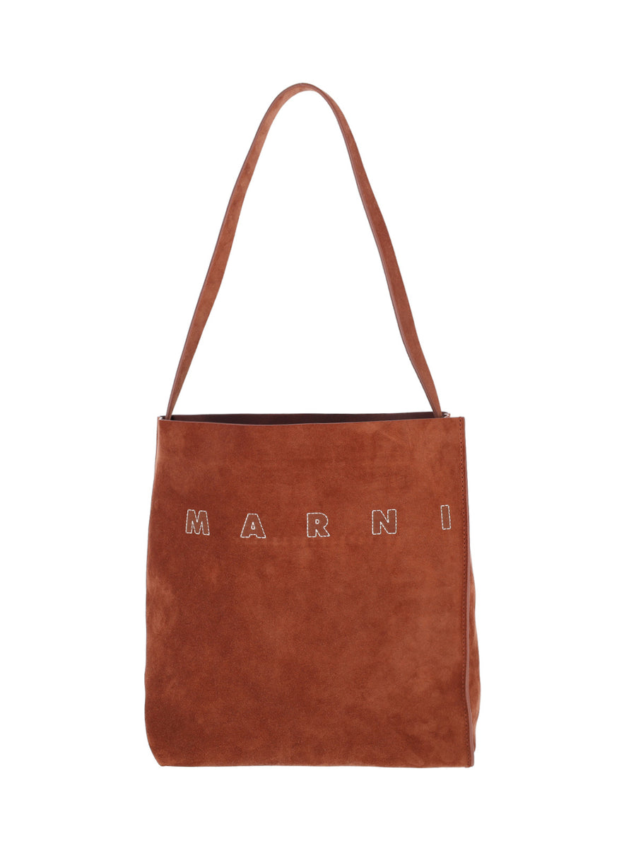 Marni 100% Calf Leather shoulder bag in brown
