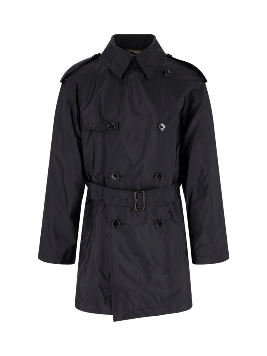 Burberry 100% Polyamide trench coat in black