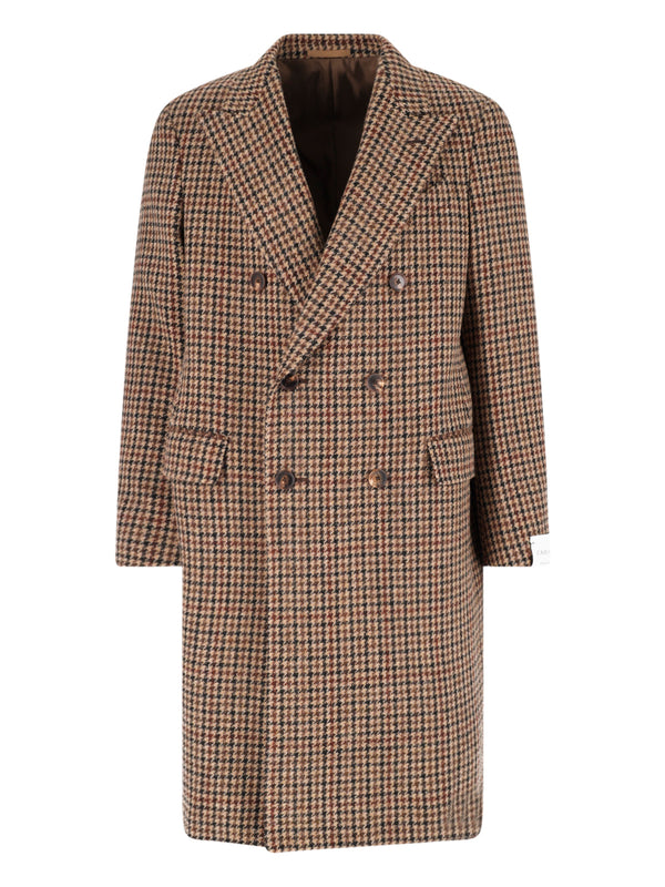 Caruso 100% Wool coat in beige