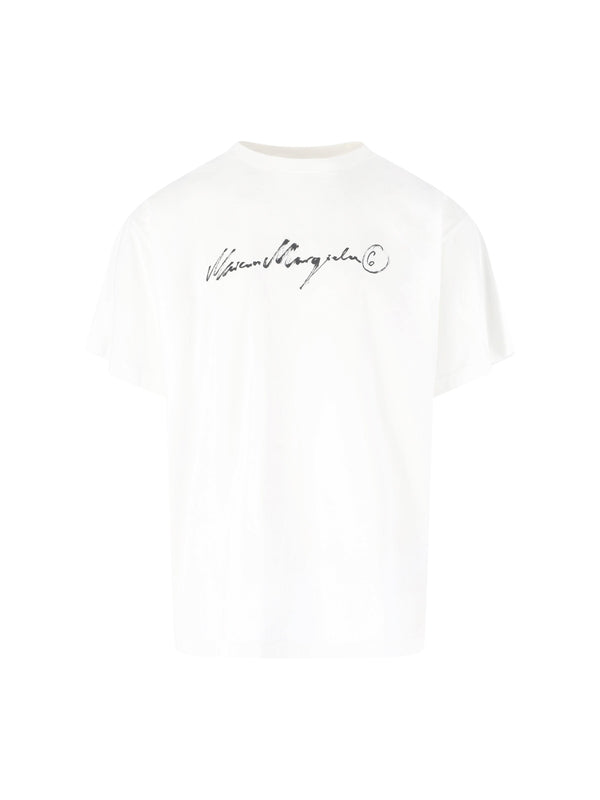 MM6 Maison Margiela 100% Cotton t-shirt in white
