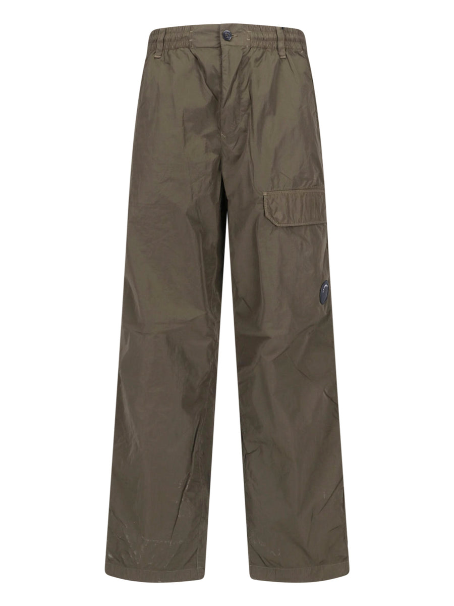 C.P. Company 100% Polyamide cargo pants in green