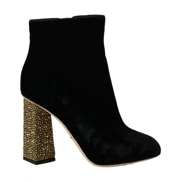Dolce & Gabbana 15% Silk ankle boot in black