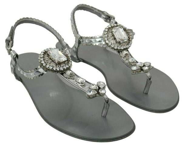 Dolce & Gabbana 5% Lambskin sandal in silver