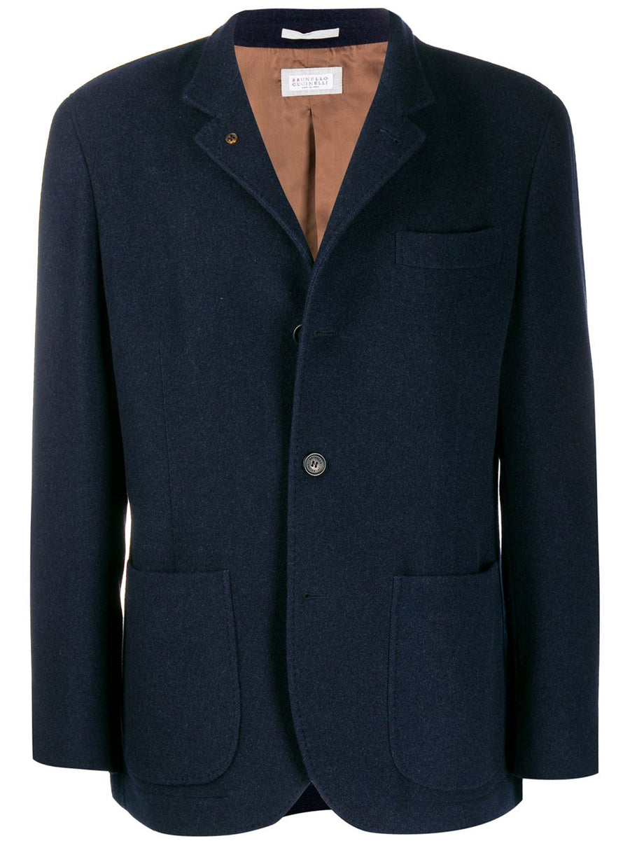 Brunello Cucinelli Outer: Cashmere 100% blazer in navy