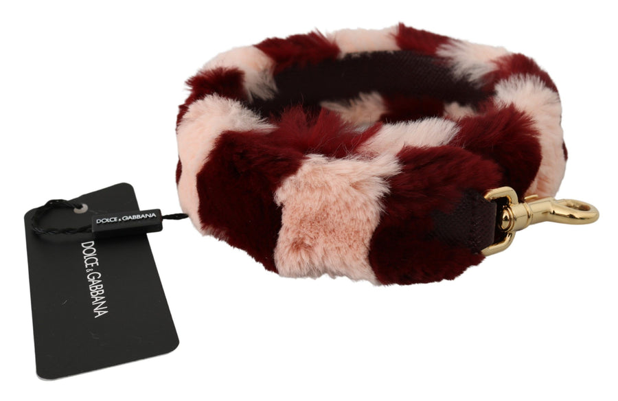 Dolce & Gabbana Lapin fur shoulder bag in red