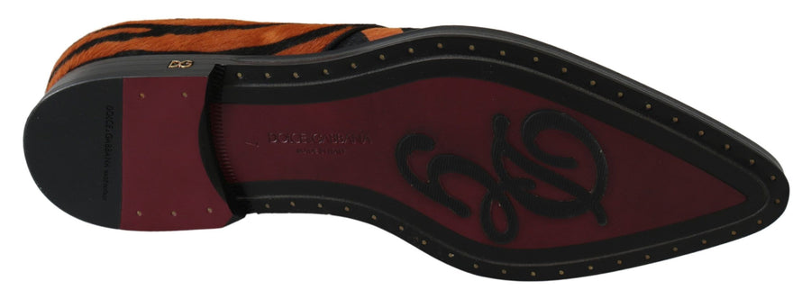 Dolce & Gabbana Pony Hair formal flat in orange