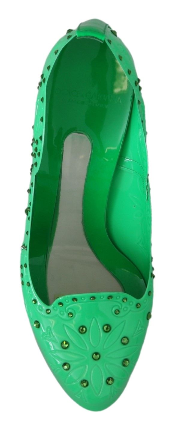 Dolce & Gabbana 90% PVC pump in green