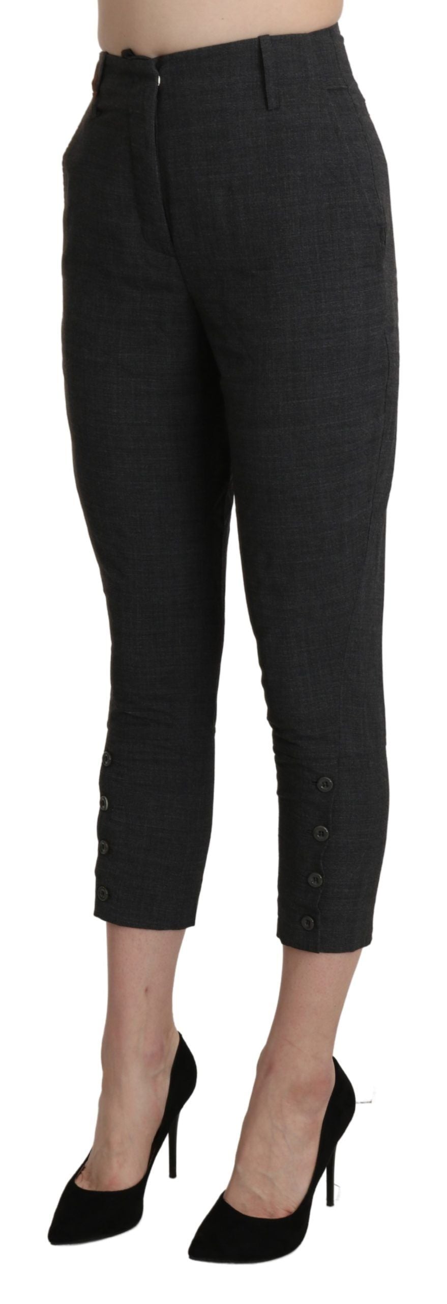 Ermanno Scervino Cotton capri pants in black