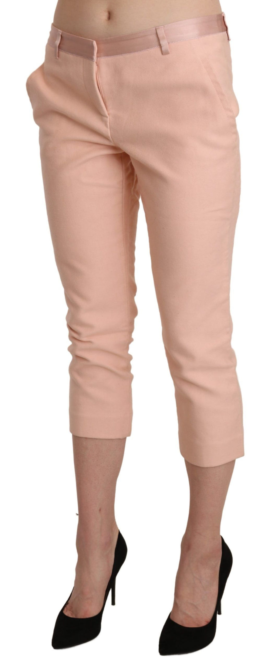 Ermanno Scervino Cotton capri pants in pink