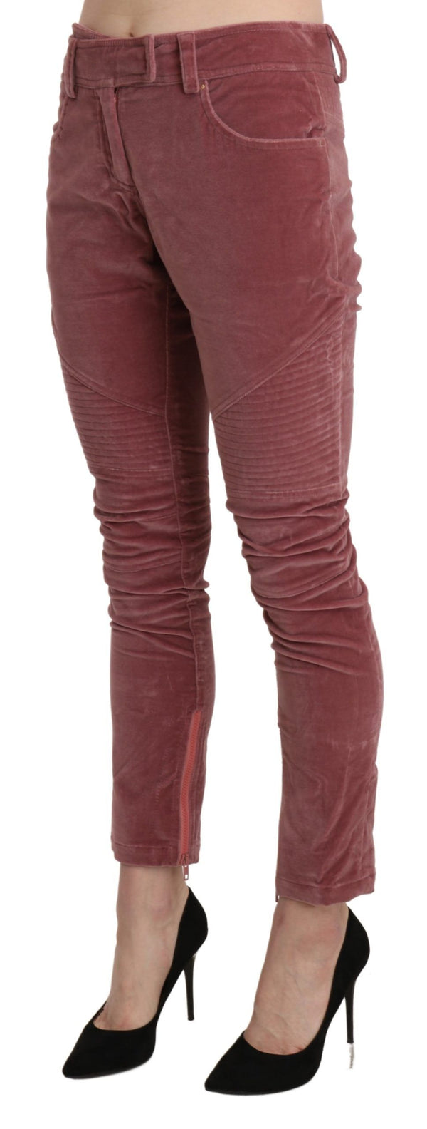 Ermanno Scervino Cotton trousers in burgundy
