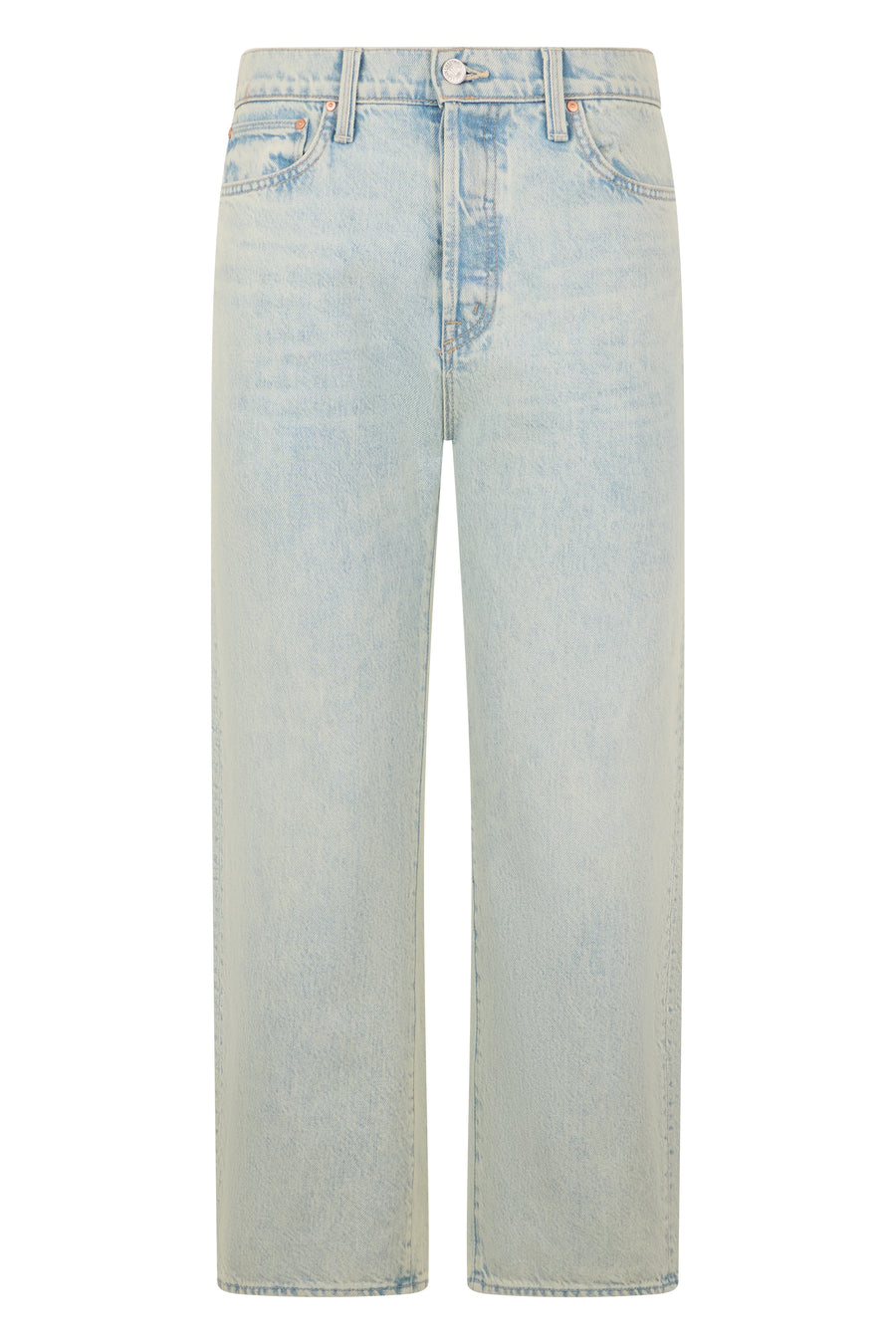 Straight-Leg Jeans Light Blue Cotton