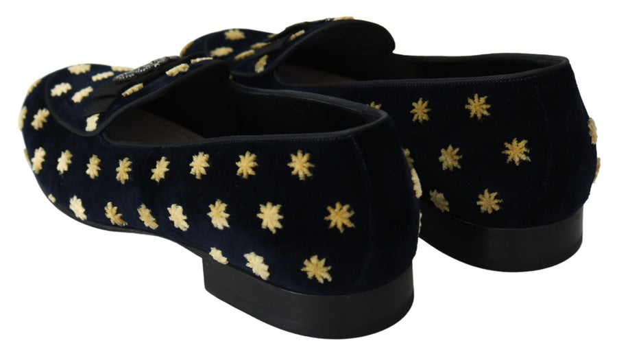 Dolce & Gabbana 100% Cotton Velvet slipper in navy