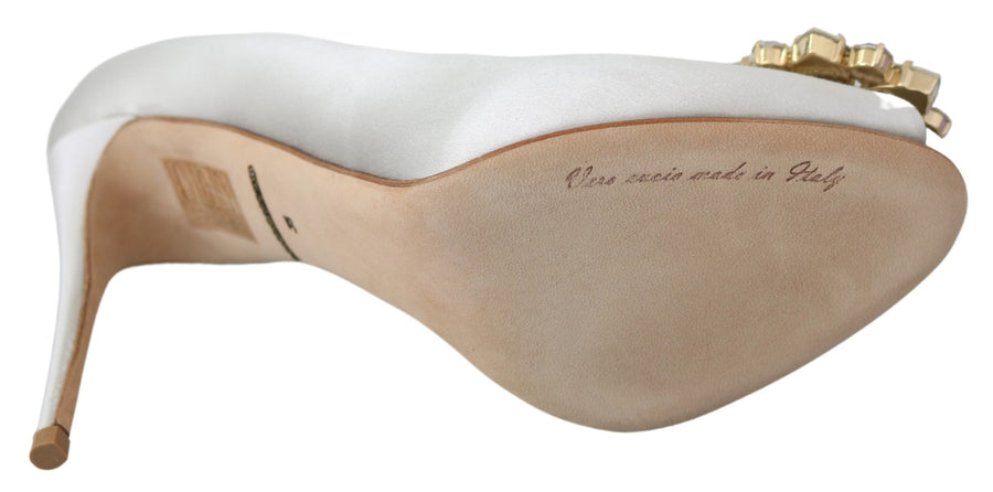 Dolce & Gabbana 70% Viscose pumps in white