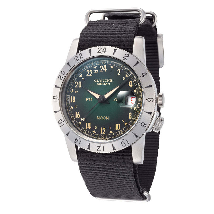 Preloved - Glycine Mens Airman Vintage Noon Purist 40mm Automatic Watch Gl0476 One Color Watches